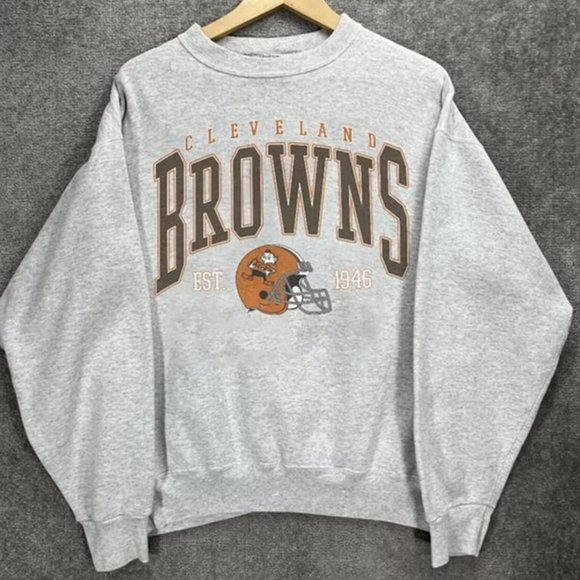 Vintage Cleveland Browns Football Sweatshirt Shirt Tee - Picture 1 of 2